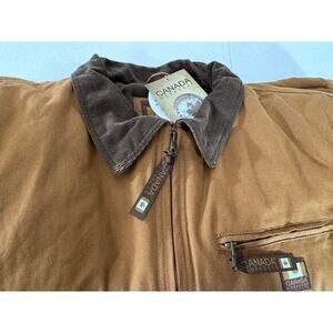 NWT!! "CANADA" Workgear,Barn Coat,‎ Tan, Corduroy Collar , Size 2XL